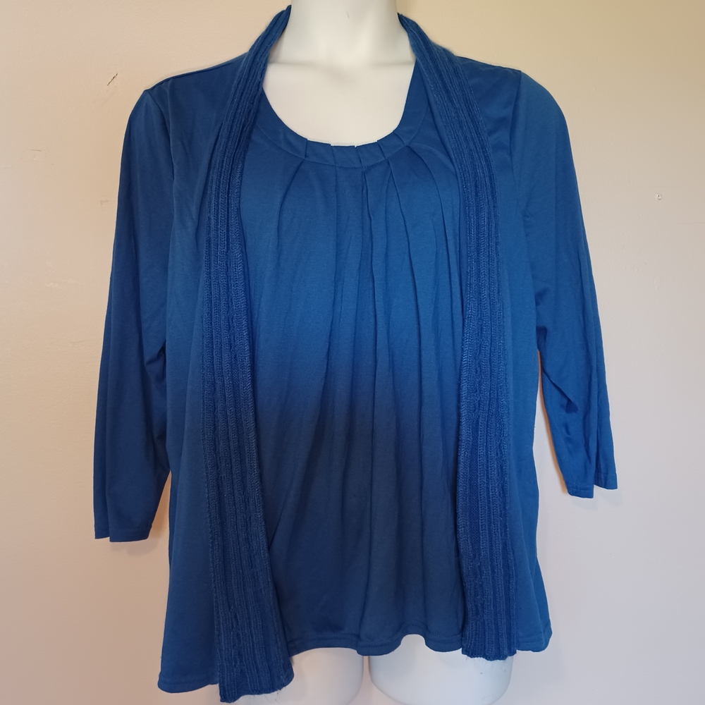 Laura Scott Open Cardigan Blouse